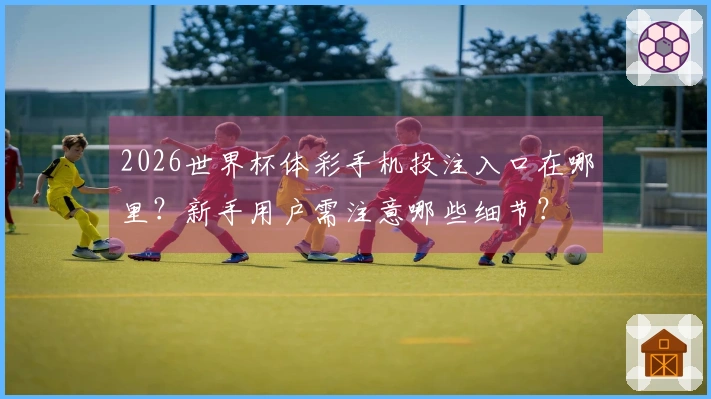 2026世界杯体彩手机投注入口在哪里？新手用户需注意哪些细节？